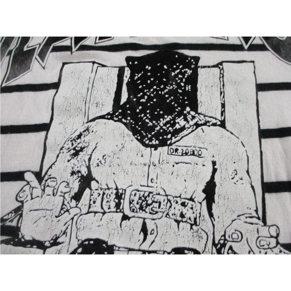 Death Row Records Striped Large Men T-Shirt EUC Rap R&B Unisex - Picture 4 of 6